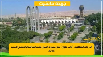 الدرجات المطلوبة.. آداب حلوان تعلن شروط القبول بأقسامها للعام الجامعي الجديد 2025 1